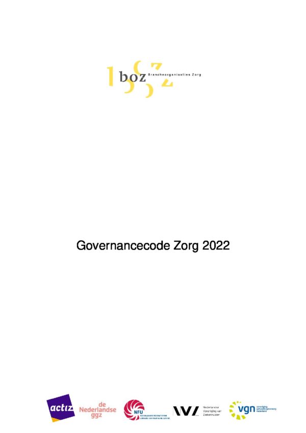 Een nieuwe Governancecode Zorg 2022